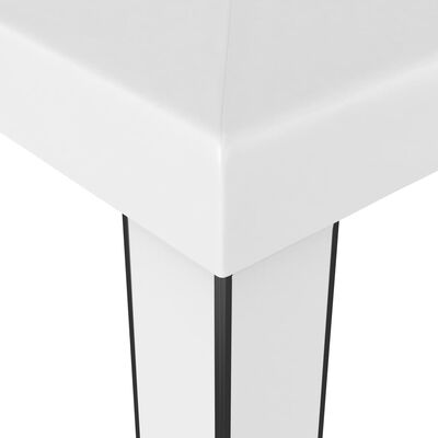 vidaXL Altán s dvojitou stříškou a světelnými LED řetězy 3 x 3 m bílý