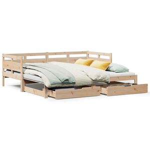 vidaXL V&aacute;lenda s přist&yacute;lkou a z&aacute;suvkami bez matrace 90x200 cm