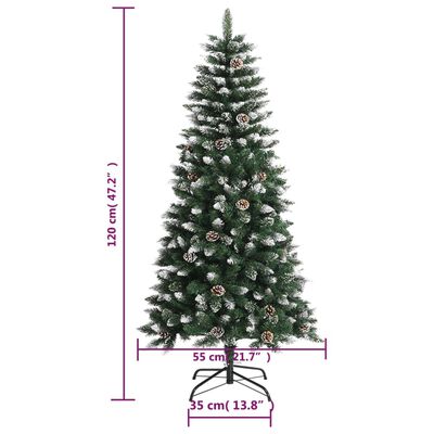vidaXL Umělý vánoční stromek se stojanem zelený 120 cm PVC