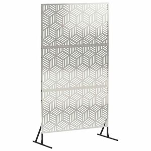 vidaXL Obrazovka pro soukrom&iacute; 100 x 50 x 180 cm Nerezov&aacute; ocel Stř&iacute;brn&aacute;