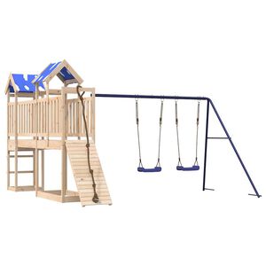 vidaXL Dětsk&eacute; hři&scaron;tě na zahradu masivn&iacute; borov&eacute; dřevo