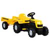 vidaXL Dětsk&yacute; &scaron;lapac&iacute; traktor s př&iacute;věsem žlut&yacute;