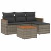 vidaXL 5d&iacute;ln&aacute; zahradn&iacute; sedac&iacute; souprava s podu&scaron;kami &scaron;ed&aacute; polyratan