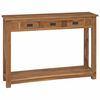 vidaXL Konzolov&yacute; stolek Př&iacute;rodn&iacute; 110 x 30 x 80 cm Pevn&eacute; teakov&eacute; dřevo