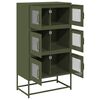 vidaXL Skř&iacute;ň highboard olivově zelen&aacute; 68x39x123 cm ocel