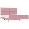 vidaXL Postel s boxspringem s čelo Růžov&aacute; 200 x 200 cm samet