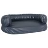 vidaXL Ergonomick&yacute; molitanov&yacute; pel&iacute;&scaron;ek pro psy modr&yacute; 60x42cm uměl&aacute; kůže