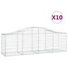 vidaXL Klenut&eacute; gabionov&eacute; ko&scaron;e 10 ks 200x50x60/80 cm pozinkovan&eacute; železo