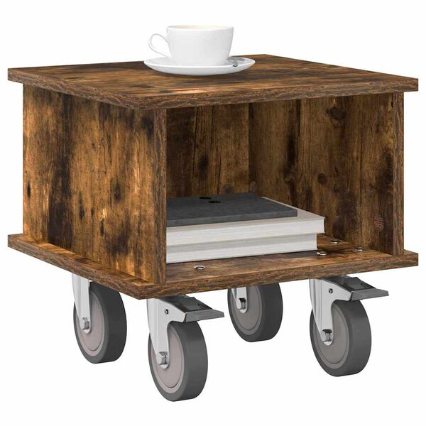 vidaXL Televizn&iacute; stojan Kouřov&yacute; dub 37 x 35 x 35 cm kompozitn&iacute; dřevo