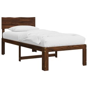 vidaXL Postel s čelem ROSTOCK Tmavě hněd&aacute; 90 x 190 cm