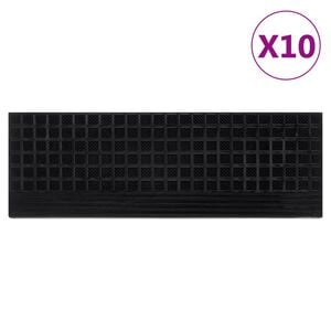vidaXL N&aacute;&scaron;lapy na schody 10 ks 25 x 75 cm guma