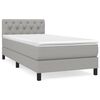 vidaXL Box spring postel s matrac&iacute; světle &scaron;ed&aacute; 80 x 200 cm textil