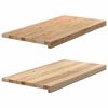 vidaXL Okenn&iacute; parapety 2 ks neo&scaron;etřen&eacute; 80x40x2cm masivn&iacute; dubov&eacute; dřevo