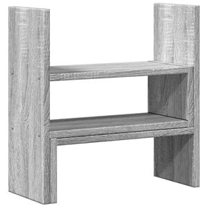 vidaXL Stoln&iacute; organiz&eacute;r nastaviteln&yacute; &scaron;ed&yacute; sonoma 40x17x41 cm kompozit
