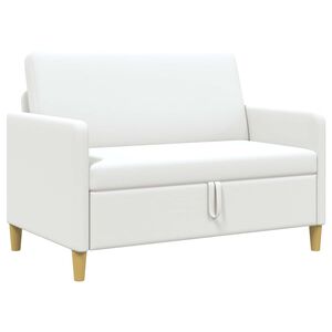 vidaXL Sofa s &uacute;ložn&yacute;m prostorem B&iacute;l&aacute; 122 x 78 x 87 cm Polyester