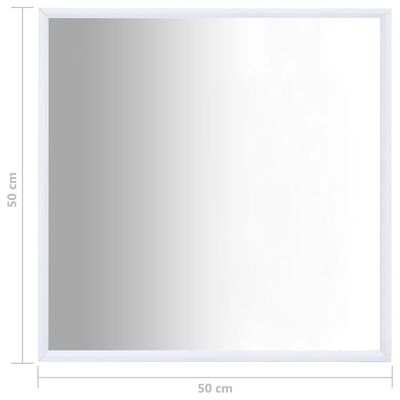 vidaXL Zrcadlo bílé 50 x 50 cm