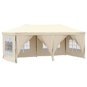 vidaXL Skl&aacute;dac&iacute; party stan s bočn&iacute;mi stěnami kr&eacute;mov&yacute; 3 x 6 m