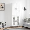 vidaXL Skř&iacute;ň highboard b&iacute;l&aacute; 69,5 x 34 x 180 cm kompozitn&iacute; dřevo