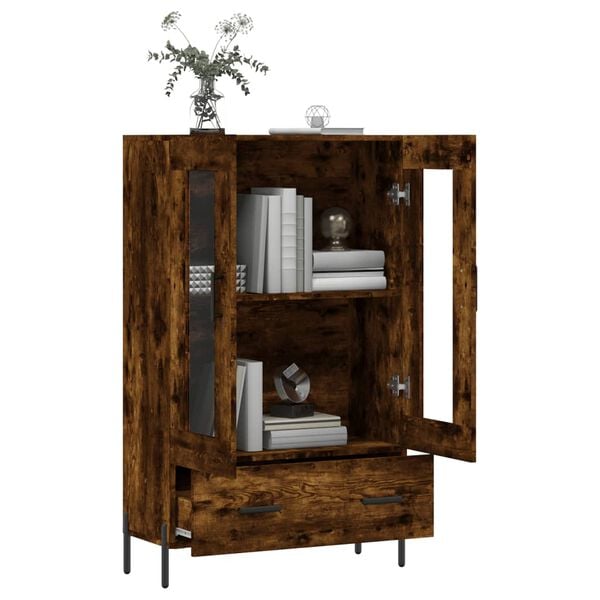 vidaXL Skř&iacute;ň highboard kouřov&yacute; dub 69,5 x 31 x 115 cm kompozitn&iacute; dřevo