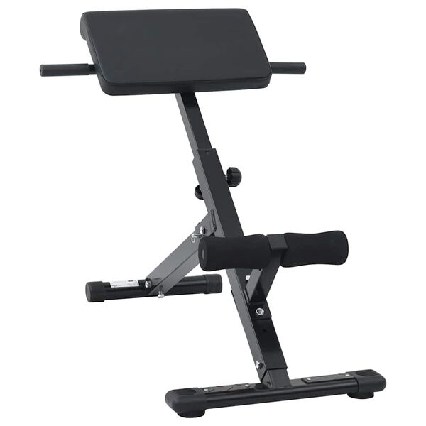 vidaXL Hyperextension lavice Čern&aacute; 100.5 x 70 x 78 cm