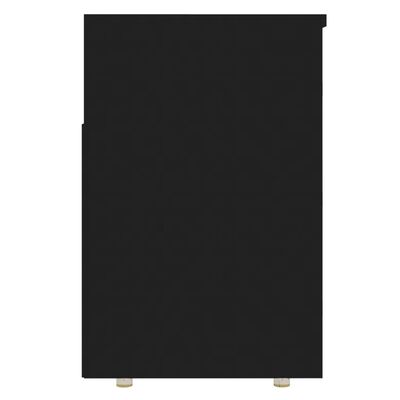 vidaXL Lavice s botníkem černá 105 x 30 x 45 cm dřevotříska