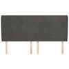 vidaXL Čelo postele typu ušák tmavě šedé 203x23x118/128 cm samet