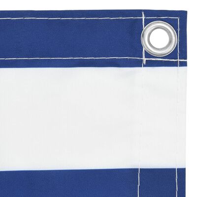 vidaXL Balkónová zástěna bílá a modrá 90 x 400 cm oxfordská látka