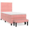vidaXL Box spring postel s matrac&iacute; růžov&aacute; 80 x 200 cm samet