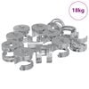 vidaXL Z&aacute;mkov&eacute; matice 8372 pcs Stř&iacute;brn&aacute; Kov