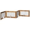 vidaXL Skl&aacute;dac&iacute; ps&iacute; br&aacute;na se stojany 4 pcs Star&eacute; dřevo 401 cm