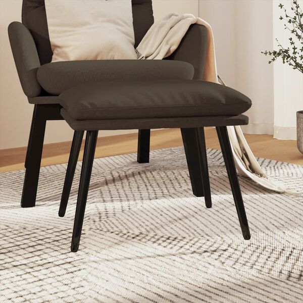 vidaXL Podnožka tmavě &scaron;ed&aacute; 45x30x35 cm tkanina z mikrovl&aacute;kna