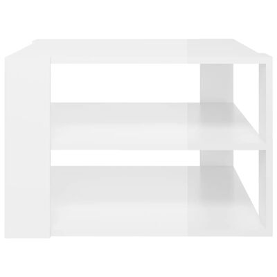 vidaXL Konferenční stolek bílý vysoký lesk 60 x 60 x 40 cm dřevotříska