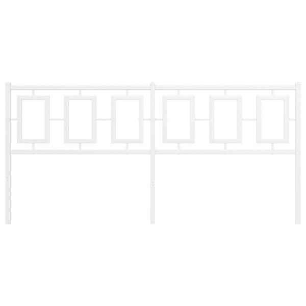 vidaXL Kovové čelo postele bílé 180 cm