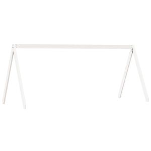 vidaXL Střecha na dětskou postel b&iacute;l&aacute; 209 x 95,5 x 88 cm borov&eacute; dřevo