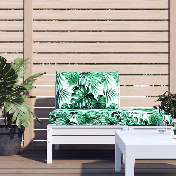 vidaXL Podu&scaron;ky na palety 2 ks vzor listů textil