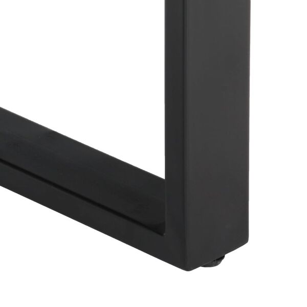 vidaXL Lavice 160 cm čern&aacute; a hněd&aacute; prav&aacute; koz&iacute; kůže