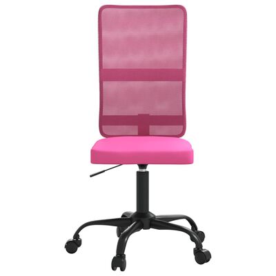 vidaXL Kancelářská židle výškově nastavitelná růžová síťovina