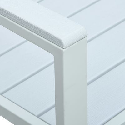 vidaXL 4dílná zahradní sedací souprava HDPE bílá dřevěný vzhled