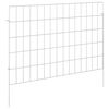 vidaXL Zahradn&iacute; plot se sloupky 12 ks 75 x 50 cm Pozinkovan&aacute; ocel