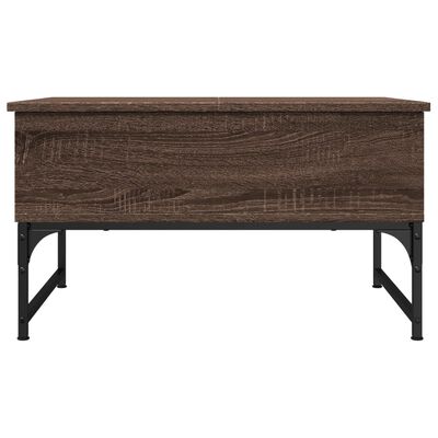 vidaXL Konferenční stolek hnědý dub 70x50x40 cm kompozitní dřevo a kov