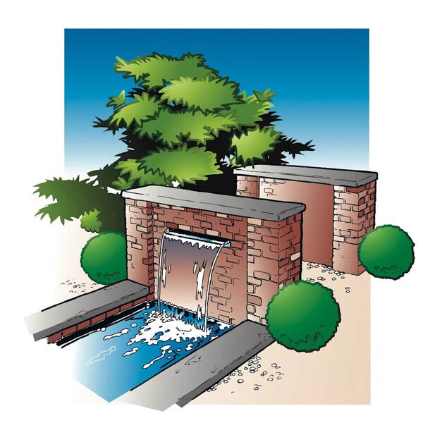 Ubbink Vodop&aacute;d Niagara 60 cm, nerezov&aacute; ocel s LED osvětlen&iacute;m