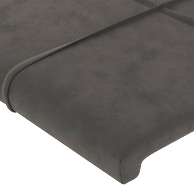 vidaXL Čelo postele typu ušák tmavě šedé 103x23x78/88 cm samet