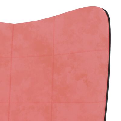 vidaXL Relaxační křeslo růžové samet a PVC