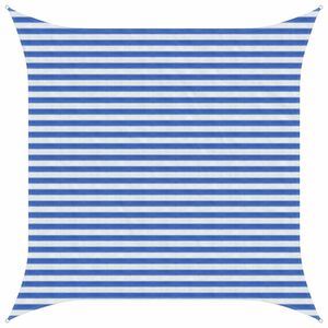 vidaXL Slunečn&iacute; plachta Modr&aacute; a b&iacute;l&aacute; 3,6 x 3,6 m HDPE