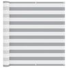 vidaXL Balkonov&aacute; clona Světle &scaron;ed&aacute; a b&iacute;l&aacute; 120 x 600 cm