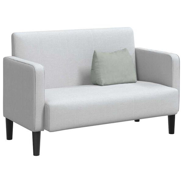 vidaXL Polštář na záda Světle šedá 45 x 20 x 35 cm Žebrovaná látka