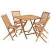 vidaXL 5d&iacute;ln&yacute; skl&aacute;dac&iacute; zahradn&iacute; bistro set Př&iacute;rodn&iacute;