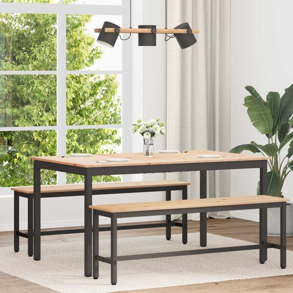 vidaXL J&iacute;deln&iacute; stůl Př&iacute;rodn&iacute; 150 x 90 x 75 cm Masivn&iacute; borov&eacute; dřevo