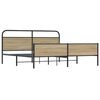 vidaXL Kovový rám postele bez matrace kouřový dub 183 x 213 cm