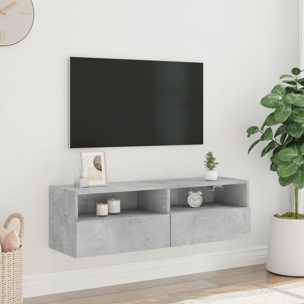 vidaXL N&aacute;stěnn&aacute; TV skř&iacute;ňka betonově &scaron;ed&aacute; 100x30x30 cm kompozitn&iacute; dřevo